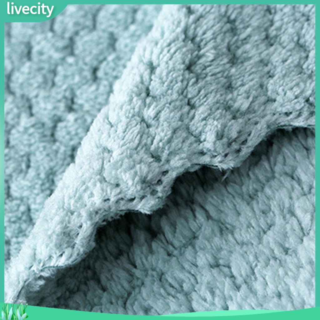 Khăn Lau Chén Dĩa Bằng Polyester Siêu Thấm Hút Chống Dầu Mỡ Tiện Dụng Cho Nhà Bếp