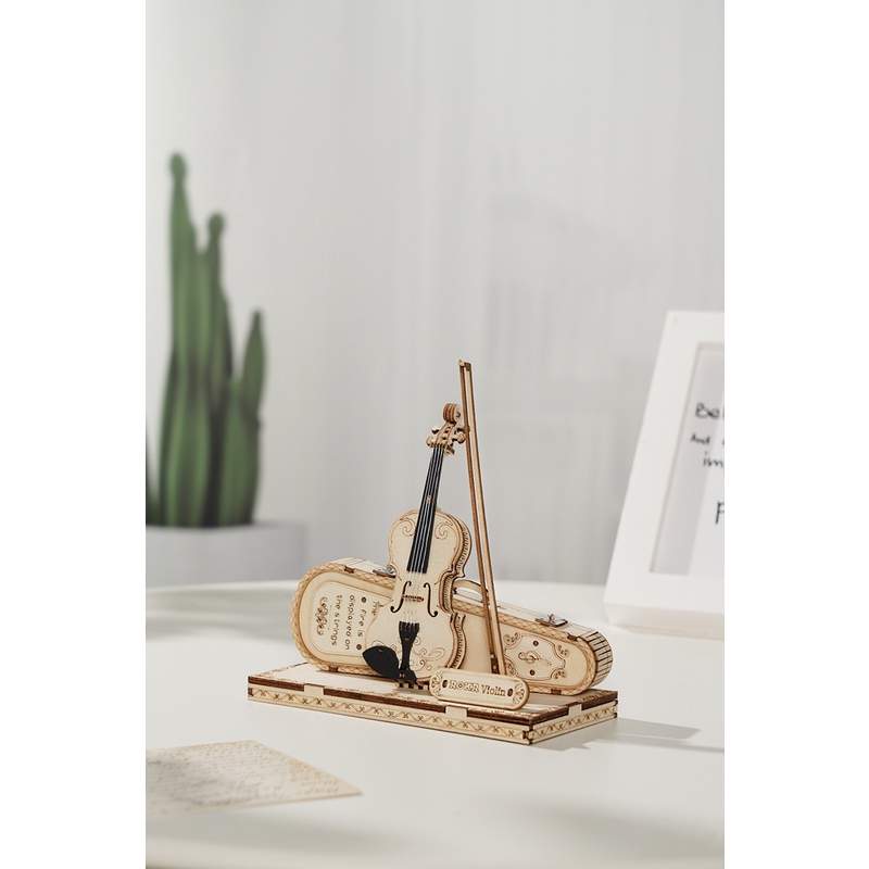 Mô hình lắp ghép gỗ 3D Đàn Violin ROKR