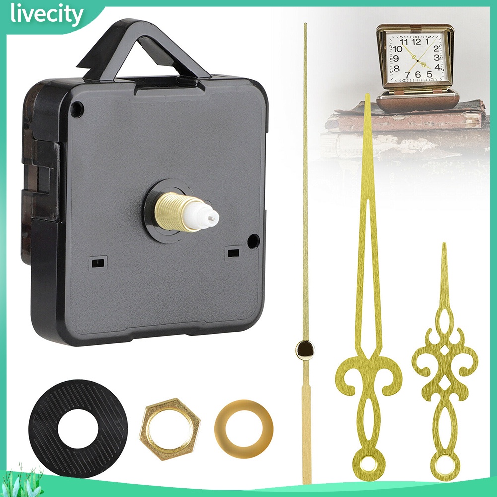 {livecity} Bộ Máy Đồng Hồ Treo Tường Chạy Pin Với Kim Chỉ Giờ