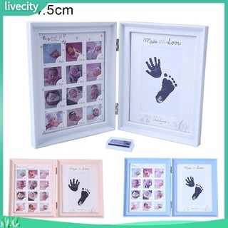 {livecity} Bộ khung ảnh kèm đệm mực in lưu giữ kỉ niệm dành cho trẻ em