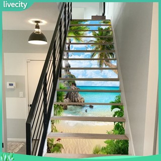 {livecity} Bộ 13 miếng dán trang trí cầu thang đẹp mắt
