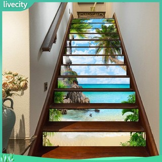 {livecity} Bộ 13 miếng dán trang trí cầu thang đẹp mắt