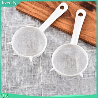 {livecity} Rây lưới với tay cầm nhựa chuyên dụng lọc lá trà/bột cho nhà bếp