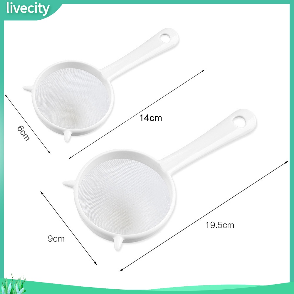 Rây lưới với tay cầm nhựa chuyên dụng lọc lá trà/bột cho nhà bếp