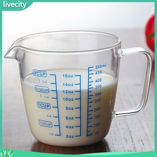 {livecity} Cốc đo thủy tinh 250/500ml