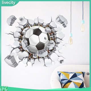 {livecity} Decal Dán Tường Hình Quả Bóng Đá