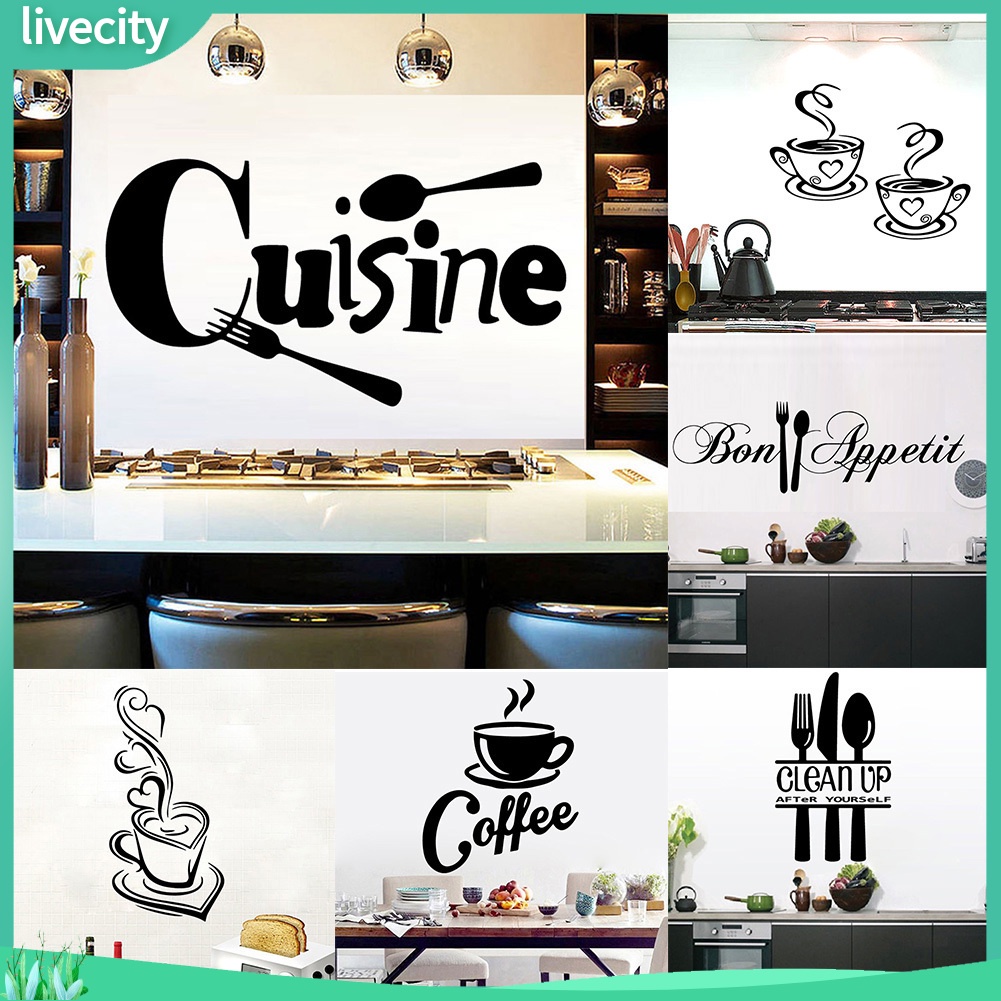 {livecity} Decal Dán Tường Hình Dao Nĩa