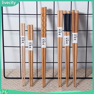 {livecity} Đôi Đũa Gỗ Chống Trượt Phong Cách Nhật Bản