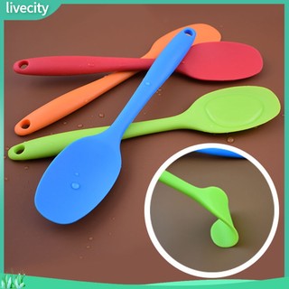 {livecity} Muỗng silicone cán dài không dính tiện dụng cho bếp