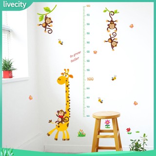 {livecity} Miếng Dán Tường Hình Hươu Cao Cổ Đo Chiều Cao Cho Bé