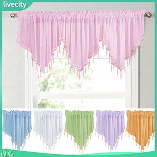 {livecity} Rèm treo cửa sổ dạng ngắn màu trơn xinh xắn