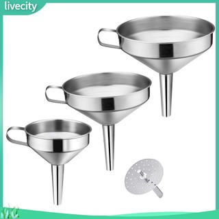 {livecity} Phễu rót chất lỏng bằng inox cao cấp tiện lợi cho nhà bếp