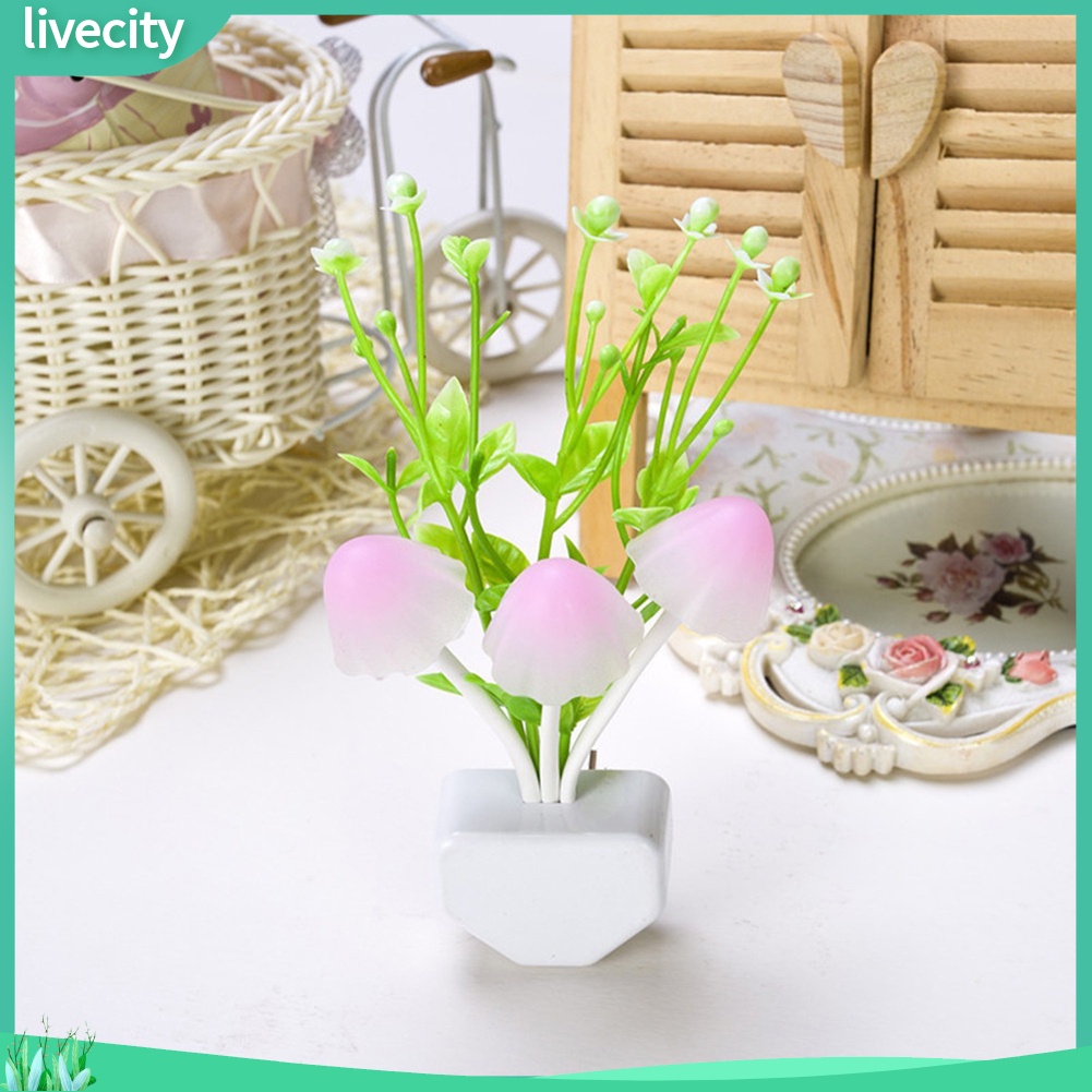 Đèn Ngủ Cảm Biến Hình Cây Nấm Lãng Mạn