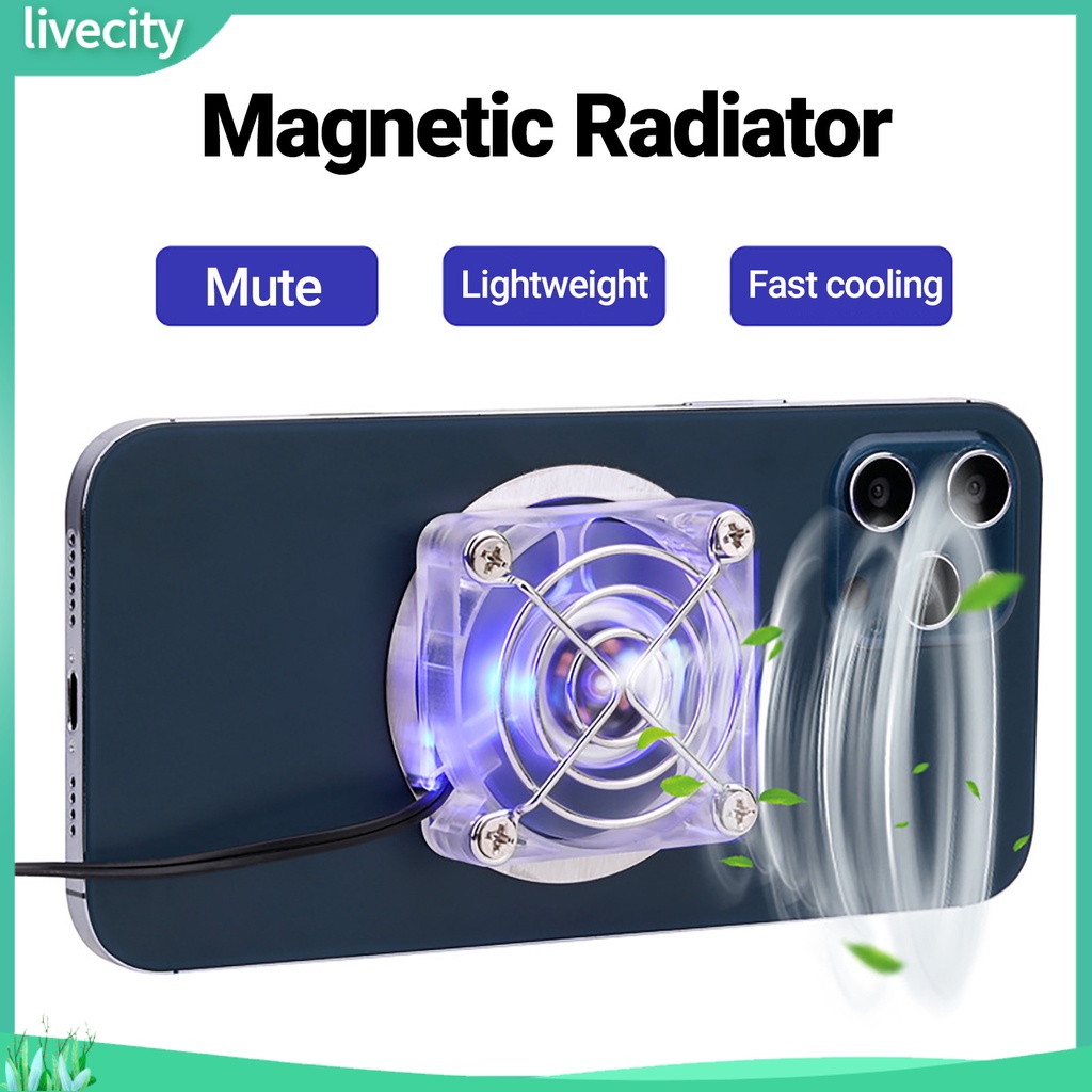 {livecity} Quạt Tản Nhiệt Làm Mát Di Động Kèm Sạc USB Tiện Dụng Cho Điện Thoại Di Động / Văn Phòng