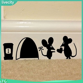 {livecity} Decal dán hình chuột dễ thương trang trí nội thất