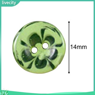 {livecity} Bộ 100 nút hoa 2 lỗ nhiều màu