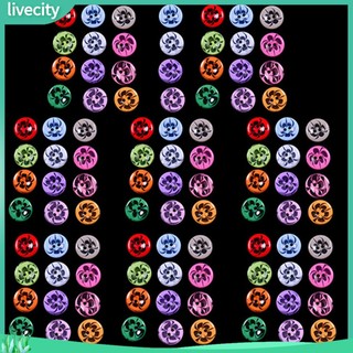 {livecity} Bộ 100 nút hoa 2 lỗ nhiều màu
