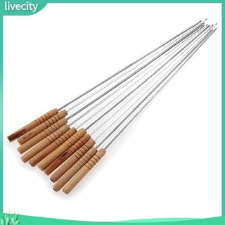 {livecity} Bộ 10 que xiên BBQ cán gỗ tiện lợi