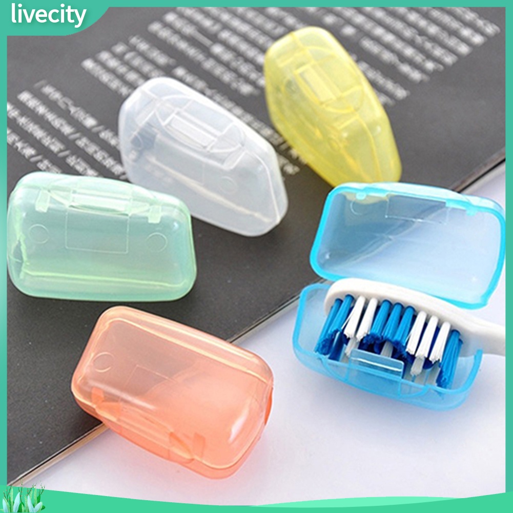 {livecity} Set 5 Nắp Đậy Bàn Chải Đánh Răng Du Lịch
