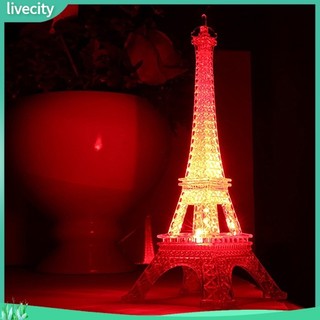 {livecity} Mô hình tháp Eiffel gắn đèn LED nhiều màu trang trí quà tặng sinh nhật