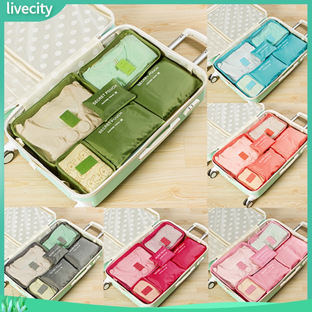 {livecity} Set 6 túi đựng đồ du lịch