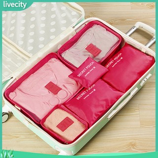{livecity} Set 6 túi đựng đồ du lịch