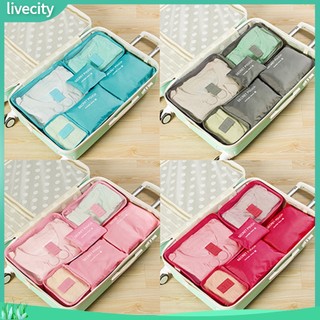{livecity} Set 6 túi đựng đồ du lịch