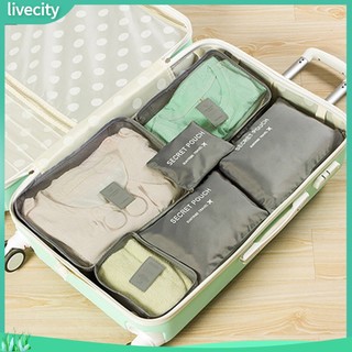 {livecity} Set 6 túi đựng đồ du lịch