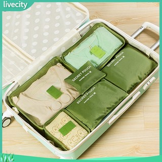 {livecity} Set 6 túi đựng đồ du lịch