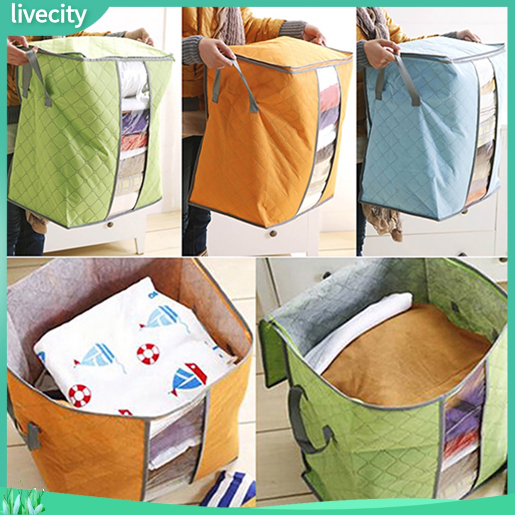 {livecity} Túi đựng bảo quản áo quần / bộ đồ giường đa năng