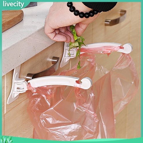 {livecity} 2 Giá giữ túi rác treo tủ bếp tiện lợi và bền