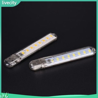 {livecity} Đèn LED đọc sách tiết kiệm năng lượng cắm USB cho máy tính Notebook