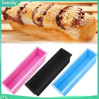 {livecity} Khuôn làm bánh hình chữ nhật bằng silicon. khuôn làm xà phòng .