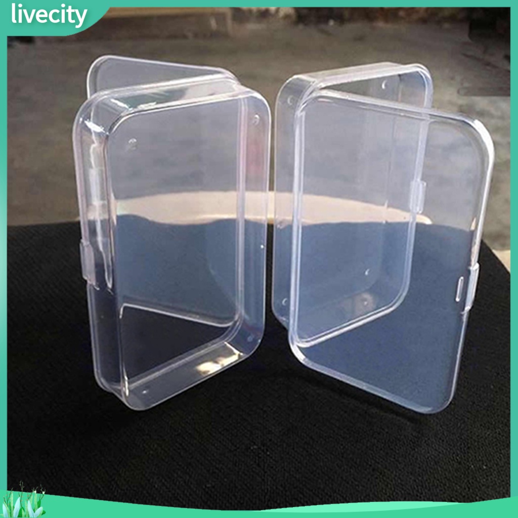 {livecity} 1 Hộp Nhựa PP Trong Suốt Sức Chứa Lớn Thân Thiện Với Môi Trường Dùng Làm Đồ Thủ Công