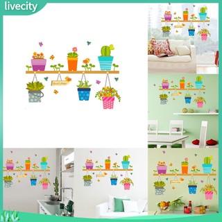 Decal Dán Tường Hình Chậu Hoa
