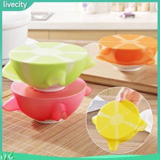 {livecity} Miếng silicon bọc tô chén bảo quản thức ăn
