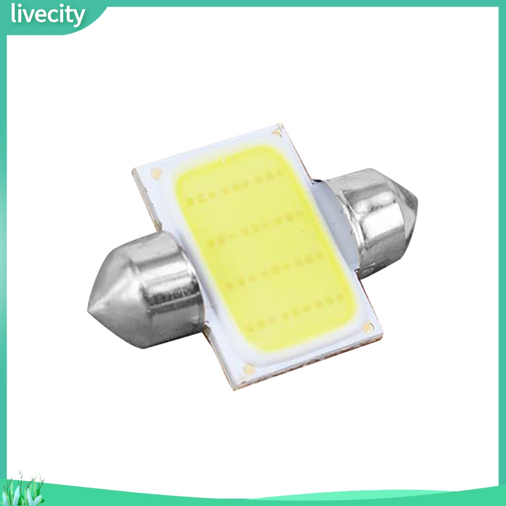 2 Đèn Led 12V Cob Ánh Sáng Trắng Cho Xe Hơi Xe Tải