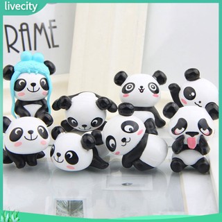 {livecity} Tượng Gấu Trúc Dễ Thương Trang Trí Cây Bonsai