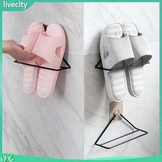 {livecity} Móc đựng dép treo tường bằng sắt tiện dụng cho phòng ngủ nhà tắm