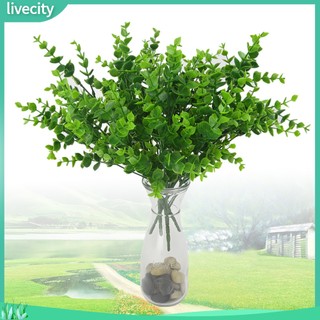 {livecity} Cành lá nhựa giả 15 lá dùng để trang trí nhà