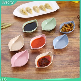 {livecity} Đĩa nhỏ đựng nước chấm hình chiếc lá