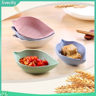{livecity} Đĩa nhỏ đựng nước chấm hình chiếc lá