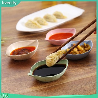 {livecity} Đĩa nhỏ đựng nước chấm hình chiếc lá