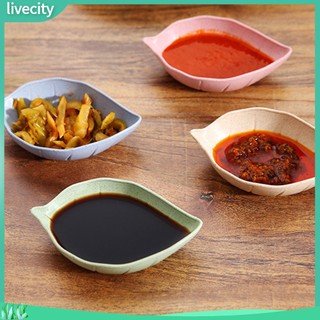 {livecity} Đĩa nhỏ đựng nước chấm hình chiếc lá