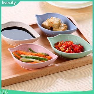 {livecity} Đĩa nhỏ đựng nước chấm hình chiếc lá