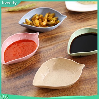 {livecity} Đĩa nhỏ đựng nước chấm hình chiếc lá