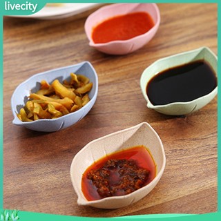 {livecity} Đĩa nhỏ đựng nước chấm hình chiếc lá