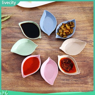 {livecity} Đĩa nhỏ đựng nước chấm hình chiếc lá