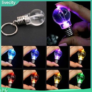 {livecity} Móc khóa gắn đèn LED phát sáng độc đáo thời trang