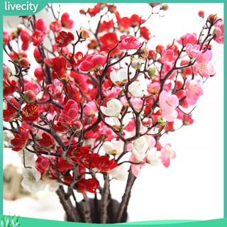 {livecity} Cành hoa đào giả dùng trang trí